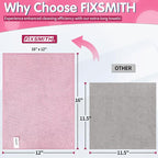 Pink Microfiber Cleaning Cloth -Pack of 8, Highly Absorbent Cleaning Rags, 16"X12" All Purpose Cleaning Towels for Housekeeping, Kitchen, Car, Lint Free and Reusable Microfiber Towels