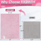 Pink Microfiber Cleaning Cloth -Pack of 12, Highly Absorbent Cleaning Rags, 16"X12" All Purpose Cleaning Towels for Housekeeping, Kitchen, Car, Lint Free and Reusable Microfiber Towels
