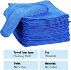 Cleaning Cloth Dry Erase Cloth Cleaning Rags Reasonable Kitchen Towels Microfiber Towels Cars Wash(6 x 6 Inch,Blue,30 Pcs)