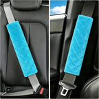 Soft Auto Seat Belt Cover Seatbelt Shoulder Pad Cushions 2 PCS for a More Comfortable Driving Universal Fit for All Cars and Backpack Blue
