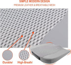 Car Seat Cushion, Comfort Memory Foam Car Cushions for Driving - Sciatica & Lower Back Pain Relief, Driver Seat Pillow for Auto, Office Chair, Wheelchair - 4D Mesh Gray