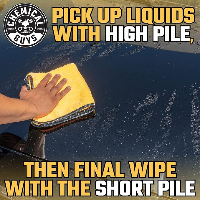 Large Microfiber Drying Towel for Cars Trucks SUVs RVs and Motorcycles, Large 36 x 25 Inch Yellow Absorbent Exterior Drying Towel