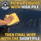 Large Microfiber Drying Towel for Cars Trucks SUVs RVs and Motorcycles, Large 36 x 25 Inch Yellow Absorbent Exterior Drying Towel