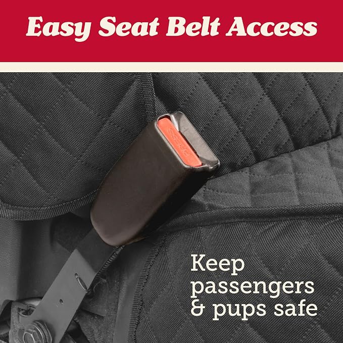 Dog Car Seat Cover for Front Seat (2 Pack) - 100% Waterproof, Nonslip - Full Protection for Passenger Chair, Captain Chairs - Rear Seat Protector for Dogs - Fits Cars, Trucks, SUVs