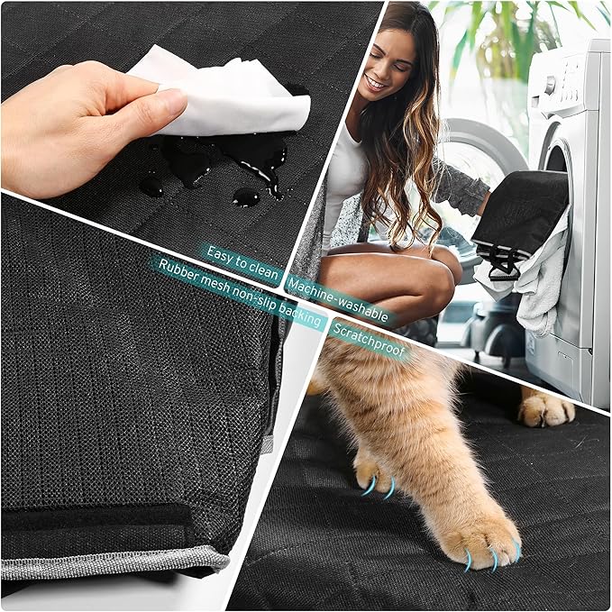 Dog Car Seat Cover Compatible with Toyota Highlander 4Runner 4-Runner Back Seat Accessories, Waterproof Pet Bench Backseat Covers with Non-Slip Backing - 2026 New