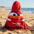 Cars Boys Towel, Lightning McQueen Swimming Towels for Kids, Wearable Bath Towels, Wrap Beach Towel, Red One Size