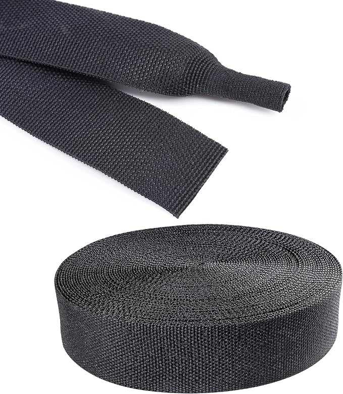 Black 2:1 Ratio Automotive Heat Shrink Braided Sleeving,Wear-Resistant Flat Woven Shrinkable Sleeve Fabric Car Cable Wires Hoses Protection (3/4"-35ft)