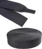 Black 2:1 Ratio Automotive Heat Shrink Braided Sleeving,Wear-Resistant Flat Woven Shrinkable Sleeve Fabric Car Cable Wires Hoses Protection (3/4"-35ft)