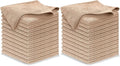 Microfiber Cleaning Cloth - Beige - 24Pcs (12.5x12.5 inch) High Performance - 1200 Washes, Ultra Absorbent Car Towel Traps Grime & Liquid for Streak-Free Mirror Shine - car Washing Cloth