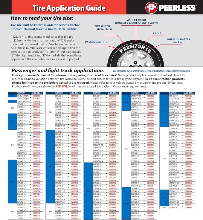 0154505 Auto-Trac Tire Traction Chain - Set of 2