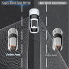 Blind Spot Mirrors 2 Pack, Frameless Side Mirror Blindspot Convex HD Glass Car Accessories, Side View Mirror Blindspot with Wide Angle Adjustable Stick for Car SUV and Trucks