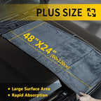 2 Pack Car Drying Towels (48”x24”),Extra Large Double-Twist Pile Drying Towels Car Detailing for Car Care Wash,Car Super Cleaning Supplies Accessories kit,Ultra Absorbency