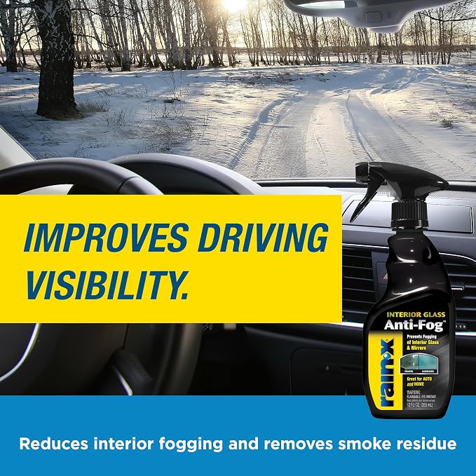 630543 Interior Glass Anti-Fog, 12 oz. - Prevents Fogging of Interior Glass and Mirrors, Usable on Both Automobiles and Marine Vehicles (Pack of 2)