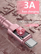 USB C Cable 10FT, 2Pack Long USB A to USB C Charger Cable, Type C Cable Fast Charging Upgraded Extra Durable Braided USBC Cord Compatible with iPhone 17 16 15 Pro Max/LG and More USB C Devices-Pink