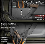 Metal Front Door Storage Pockets for Jeep Wrangler JK JKU（2007-2017）, Sturdy Door Organizer Box Pockets Insert Accessories for Replace Sagging Nets -2 PCS