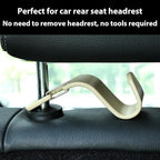 4-Pack 360° Rotating Car Headrest Hooks Vehicle Storage Organizer for Purses Handbags Groceries Coats – Holds 55lbs Simple Design with Clip Beige