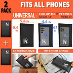 Faraday Bag Anti-Tracking GPS RFID Car Key Signal Blocker Wallet Shielding Pouch Protective Case for Cell Phone Car Key FOB, Data Privacy, Electronic Device Security (2 Pack - Pocket Black)