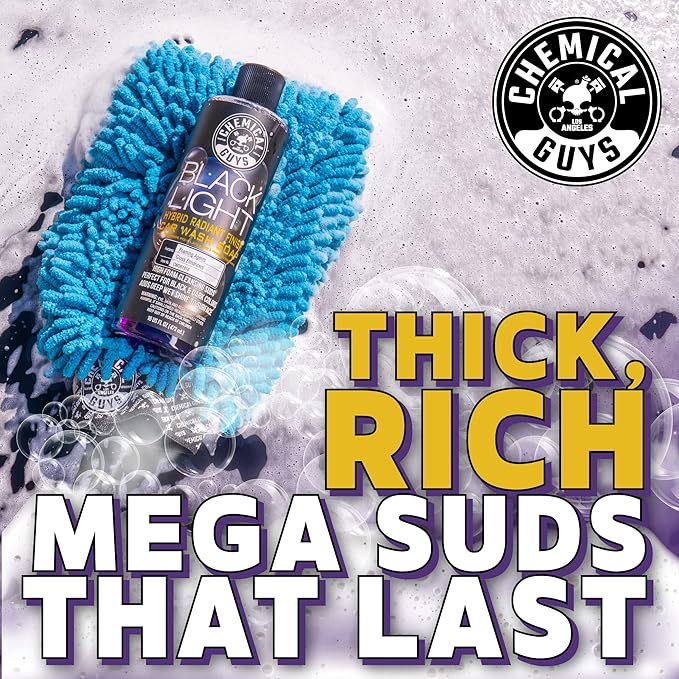 CWS61916 Black Light Foaming Car Wash Soap(Works with Foam Cannons, Foam Guns or Bucket Washes)Safe for Cars,Trucks,Motorcycles,RVs&More,16 fl oz, Black Cherry Scent(packaging may Vary)