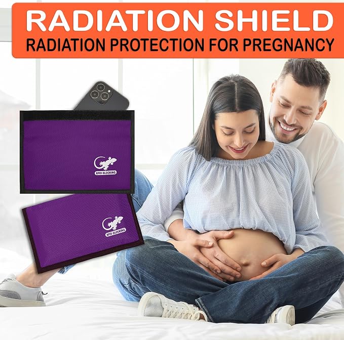Faraday Bag for Phones, Key Fobs & RFID Cards – Shielding Privacy Pouch for Personal Device Storage, Travel-Friendly RFID Blocking Sleeve Accessory - PURPLE