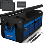 Trunk Organizer For SUV Car Organizer and Storage, Collapsible Multi-Compartment Storage Bag Car Accessories for Women Men, 1680D Oxford, Non Slip Bottom, Adjustable Straps, Soft Cover (65L)