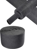 Black 2:1 Ratio Automotive Heat Shrink Braided Sleeving,Wear-Resistant Flat Woven Shrinkable Sleeve Fabric Car Cable Wires Hoses Protection (2''-8ft)