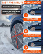 for Passenger Vehicles HP698, Snow Socks for Tires, Pack of 2