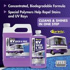 RV Wash & Wax - Concentrated Cleaner - Cleans & Shines in One Easy Step + Repels Future Stains & Protects from UV Damage 128 Oz (71500)
