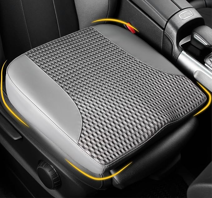 Car Seat Cushion, Car Seat Pillow, Automotive Cushion | Memory Foam Car Seat Cushion for Long Driving, Butt Pillow for Pain Relief, Driver Seat Cushion for Car, Office, Dark Gray