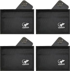 Faraday Bag Anti-Tracking GPS RFID Car Key Signal Blocker Wallet Shielding Pouch Protective Case for Cell Phone Car Key FOB, Data Privacy, Electronic Device Security (4 PACK - BLACK)