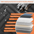 Back Seat Extender for Dogs,Hard Bottom Car Seat Cover for Dogs with Mesh Window,Waterproof Backseat Pet Cover Hard Bottom-Dog Car Seat Cover for Back Seat Dog Hammock for Car/SUV