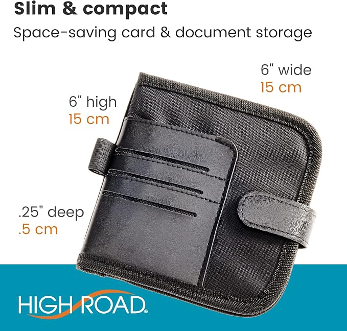 Car Visor Organizer and Registration and Insurance Card Holder with Clear Document Pockets and 3 Card Holders - Vehicle Document Holder for Visor, Glove Box or Console