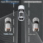 Blind Spot Mirrors 2 Pack, Frameless Side Mirror Blindspot Convex HD Glass Car Accessories, Side View Mirror Blindspot with Wide Angle Adjustable Stick for Car SUV and Trucks