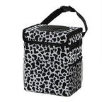 AOKJOY Car garbage can with lid Leak Proof Vehicle Trash Can 3 Storage Pockets Hanging Waterproof car trash bag for suv cow