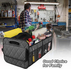 Car Trunk Organizer for SUV, Car Organizers and Storage with Reinforced Handles, Car Accessories for Women/Men 70L Waterproof Polyester Trunk Organizer(Large, Charcoal)
