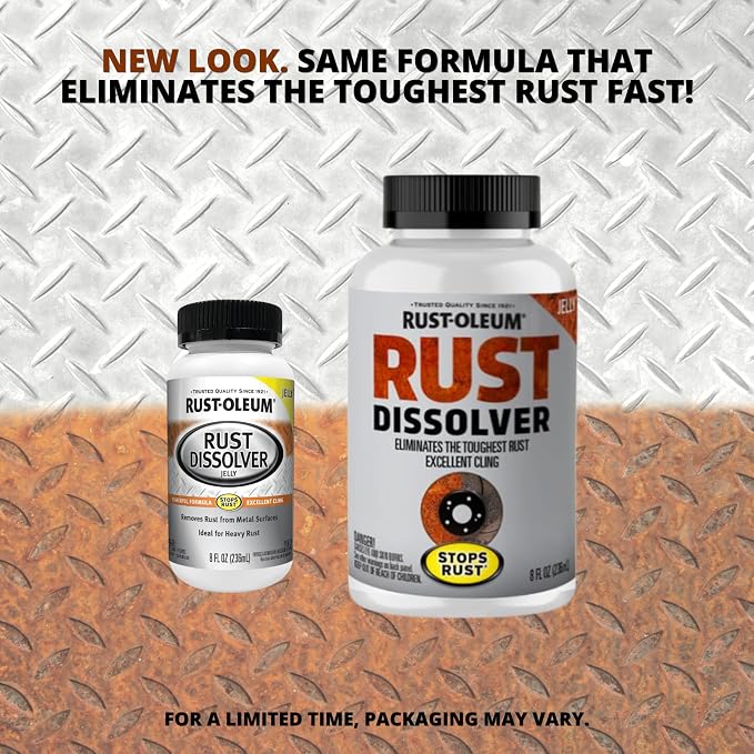 Rust Dissolver Jelly | Heavy-Duty Corrosion Remover for Metal Tools, Cars, Bikes, Grills, Bolts, Firearms & More | 8 oz