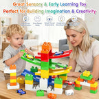 DIY Building Blocks Car Ramp Race Track Toy for Kids, STEM Gift | Creative Blocks, Many Models, Open-Ended Car Ramp Toy for Toddlers to Build, Rebuild & Race