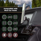 MM2VP2WDSR-XC0 MagicMount™ Pro Magnetic Car Phone Holder Bundle for Air Vent and Window or Dashboard - Strong Magnetic Mount for iPhone and Android - 360° Adjustable Secure Cell Phone Mounts