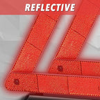 3 Pack Warning Triangle Reflective Warning Road Safety Triangle Kit with Reinforced Cross Base and Carrying Case