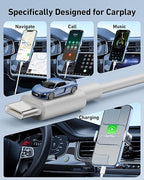 Car Carplay Cable for iPhone 17/17 Pro/Air/17e/16/15 Pro Max/Plus Cable, 2Pack USB A to USB C for CarPlay USBC Cord, iPad, Galaxy, Pixel, Android Accessories Charging Wire Type-C Car Charger Cord 3FT