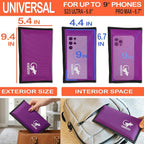 Faraday Bag for Phones, Key Fobs & RFID Cards – Shielding Privacy Pouch for Personal Device Storage, Travel-Friendly RFID Blocking Sleeve Accessory - PURPLE