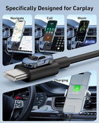 Car Carplay Cable for iPhone 17/17 Pro/Air/17e/16/15 Pro Max/Plus Cable, 2Pack USB A to USB C for CarPlay USBC Cord, iPad, Galaxy, Pixel, Android Accessories Charging Wire Type-C Car Charger Cord 3FT