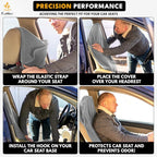 Car Seat Cover Sweat Towel – Waterproof Universal Seat Protector for Gym, Workout, Swimming, Camping & Dog Travel – Washable Car Seat Cover for Cars, Trucks, SUVs & Vans – Grey 29" x 55.5"
