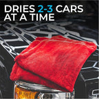 The 1500 - Heavy Duty Car Drying Towel; Perfect for Trucks, Commercial Vehicles, RVs, Boats, and More; Premium 70/30 Blend Twist Loop Design, 1500gsm, 30in x 30in, Red