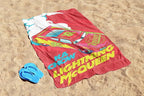Children Beach Towel - 100% Cotton Super Soft Absorbent Bath Towel, 28" x 58" Inch Lightweight for Travel, Official Licensed Product, Red - Cars