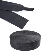 Black 2:1 Ratio Automotive Heat Shrink Braided Sleeving,Wear-Resistant Flat Woven Shrinkable Sleeve Fabric Car Cable Wires Hoses Protection (1"-19ft)