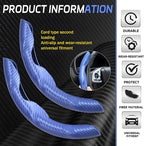 2 Pc Car Carbon Fiber Steering Wheel Cover, Anti-Skid & Scratch-Proof Ultra Thin Steering Wheel Cover Protector Men/Women,100% Universal Fit Steering Wheel,Car Accessories Gifts
