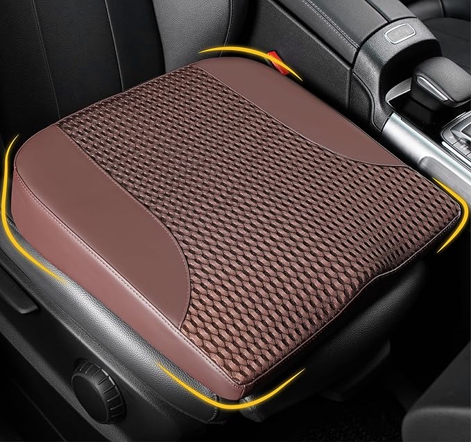 Car Seat Cushion, Car Seat Pillow, Automotive Cushion | Memory Foam Car Seat Cushion for Long Driving, Butt Pillow for Pain Relief, Driver Seat Cushion for Car, Truck, Office, Brown