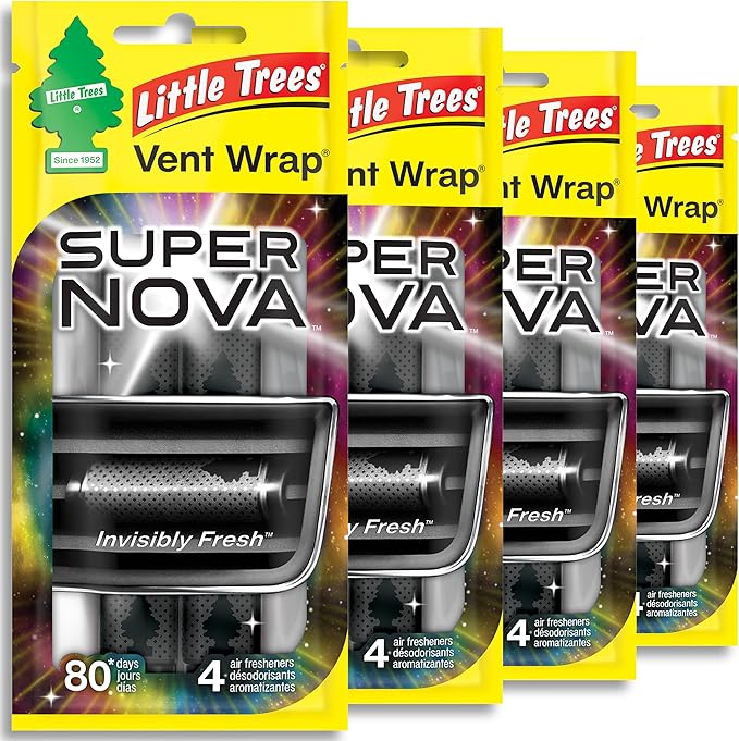 Car Air Freshener | Vent Wrap Provides Long Lasting Scent, Invisibly Fresh | 16 Air Fresheners | Supernova