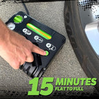 50139 Flat Tire Puncture Emergency Kit, Includes Sealant and Tire Inflator Pump, Analog, Suitable for Cars and Other Highway Vehicles, 10 Min Fix