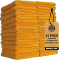 Professional Grade Premium Microfiber Towels for Cars, Gold, 16" x 16", Ultra-Soft and Scratch-Free Car Detailing Cloths for Trucks, Motorcycles, and More - 24 Pack